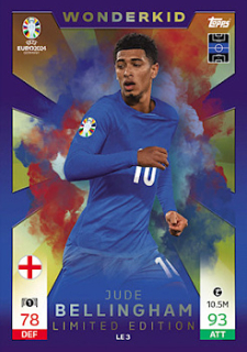 Jude Bellingham England Topps Match Attax EURO 2024 Wonderkid Limited Edition #LE3